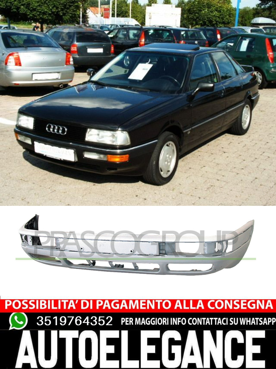Paraurti Prasco Anteriore CON PRIMER Per Audi 80 8A0807103HGRU