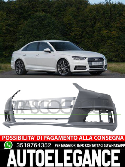 Paraurti Prasco Anteriore CON PRIMER FORI PDC+SUPPORTI Per Audi A4 8W0807065DGRU