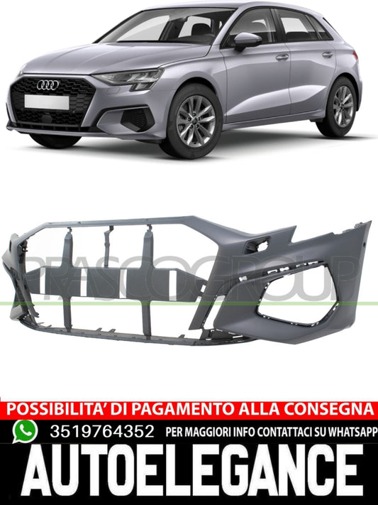 Paraurti Prasco Anteriore CON PRIMER FORI LAVAFARI per AUDI A3 8Y0807065CGRU