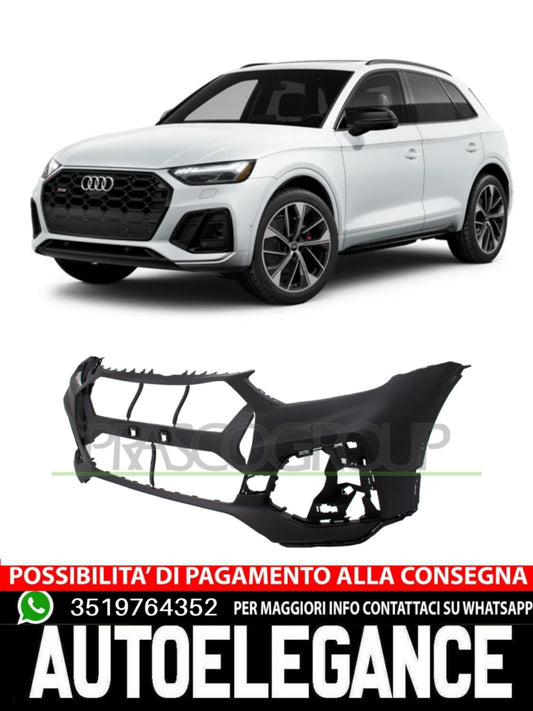 Prasco Bumper WITH PRIMER HEADLIGHT WASHER TRACKS Front for AUDI Q5 80A807065GRU 