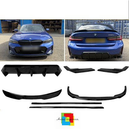 💕BODYKIT ADATTO PER  BMW SERIE 3 G20 LCI M-SPOR  NERO  LUCIDO 💕