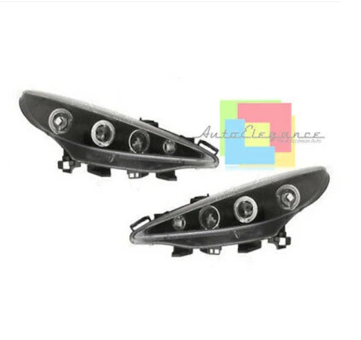 kit peugeot 207: FARI ANTERIORI + POSTERIORI + LED + MINIGONNE + DIFFUSORE + SPOILER TETTO + SOTTO PARAURTI ANTERIORE