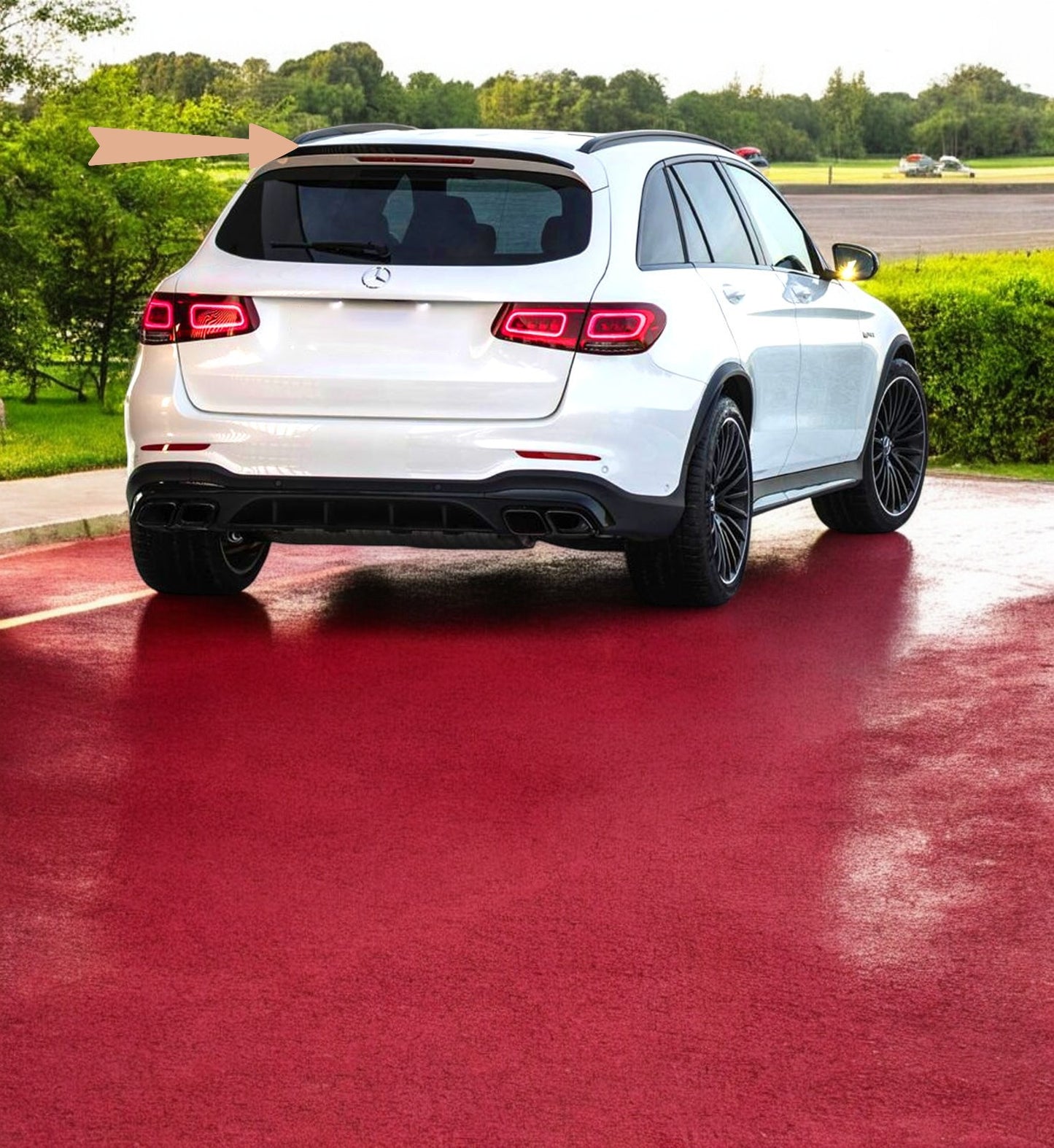 😎Spoiler per bagagliaio compatibile con Mercedes-Benz GLC X253 nero lucido😎