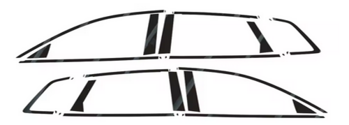 ART.7399 CORNICE FINESTRINI NERI AUDI A3 8Y 2021-2025