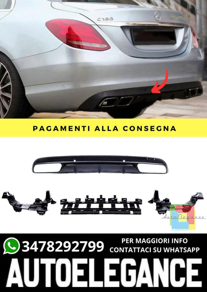 Diffusore adatto per Mercedes C-Class W205 Sedan Estate 2013-2018