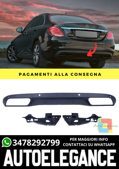 Diffusore adatto per Mercedes C-Class W205 Sedan Estate 2013-2018