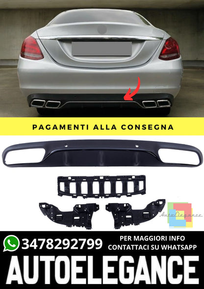 Diffusore adatto per Mercedes C-Class W205 Coupe Cabrio 2015-2018