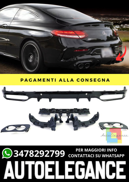Diffusore adatto per Mercedes C-Class W205 Coupe Cabrio 2015-2021