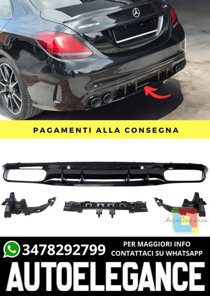 Diffusore adatto per Mercedes C-Class W205 Coupe Cabrio 2015-2021