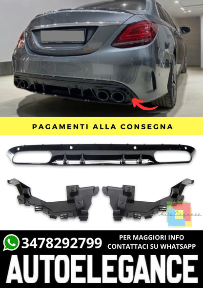 Diffusore adatto per Mercedes C-Class W205 Sedan Estate 2013-2021