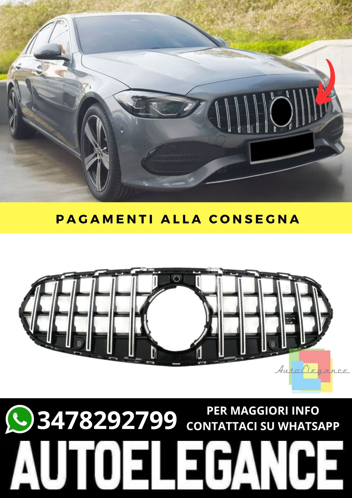 Griglia adatto per Mercedes C-Class W206 Sedan Estate 2021+
