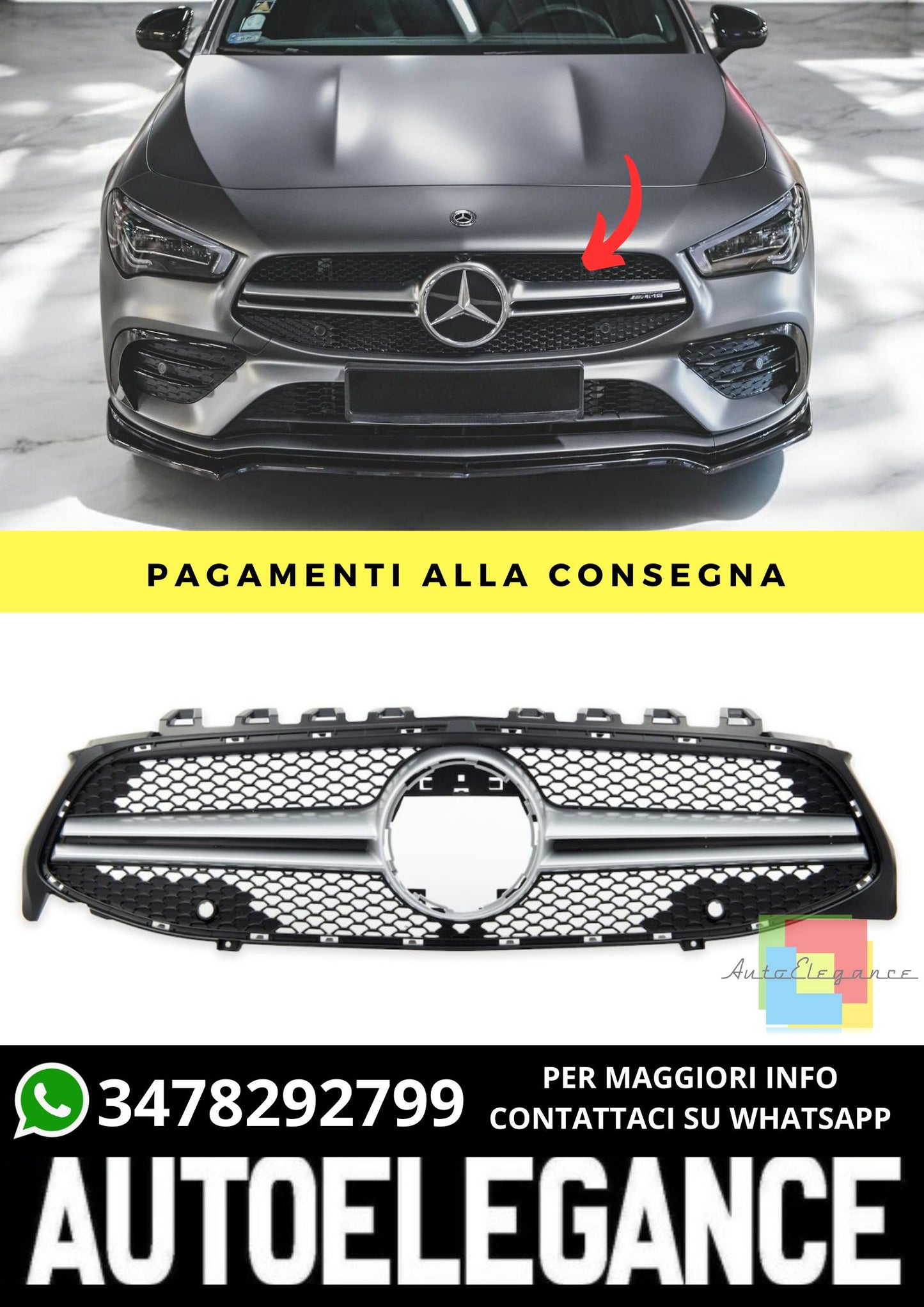 Griglia adatto per Mercedes CLA C118 2019+