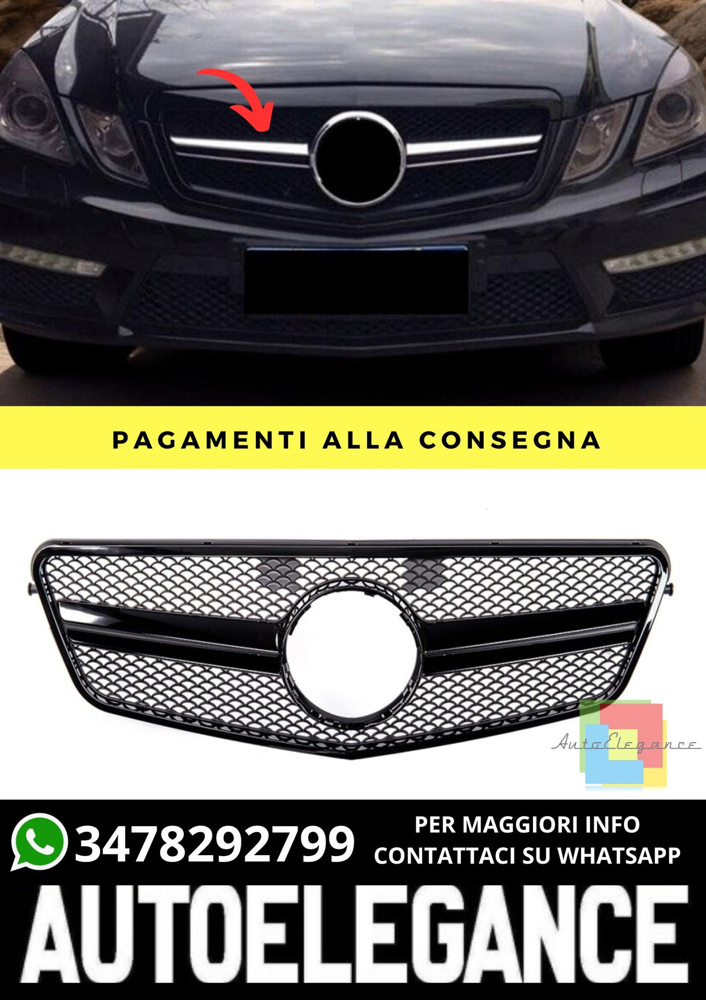 Griglia adatto per Mercedes E-Class W212 Sedan Estate 2009-2013