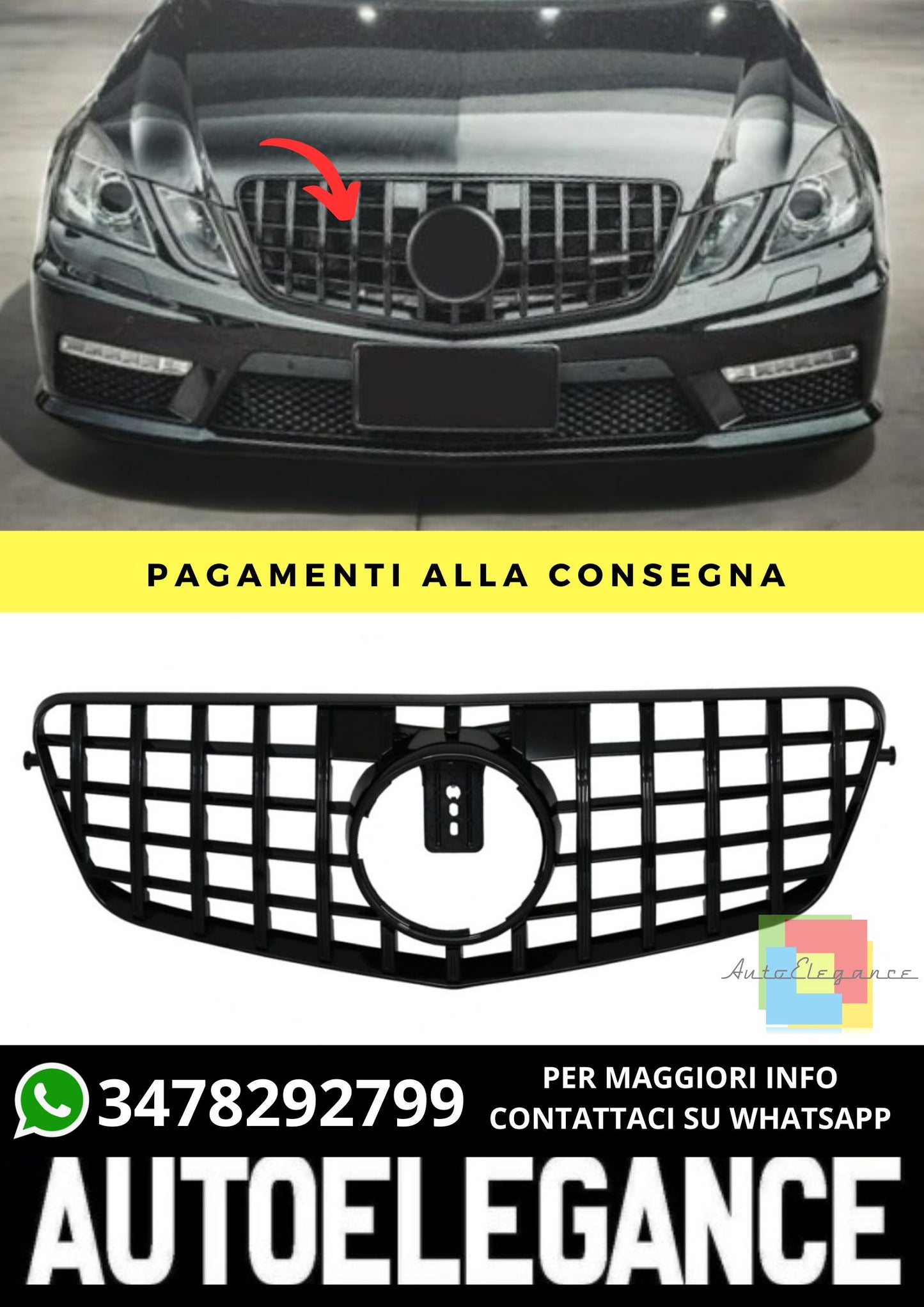 Griglia adatto per Mercedes E-Class W212 Sedan Estate 2009-2013