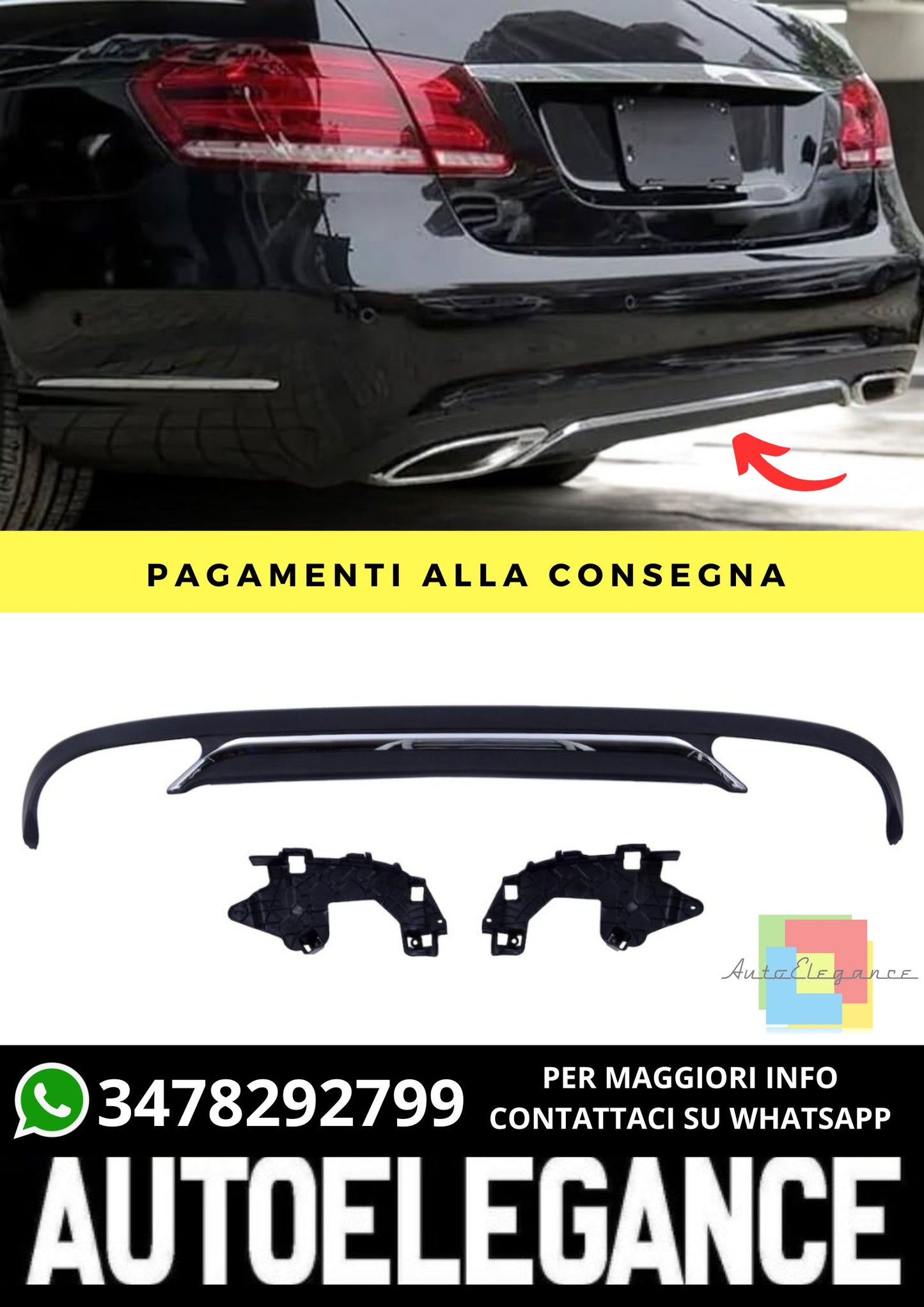 Diffusore adatto per Mercedes E-Class W212 2013-2016