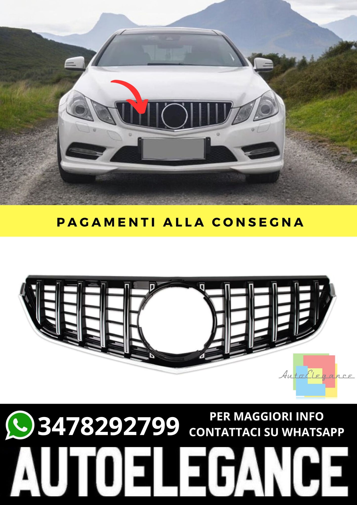 Griglia adatto per Mercedes E-Class C207 2009-2013