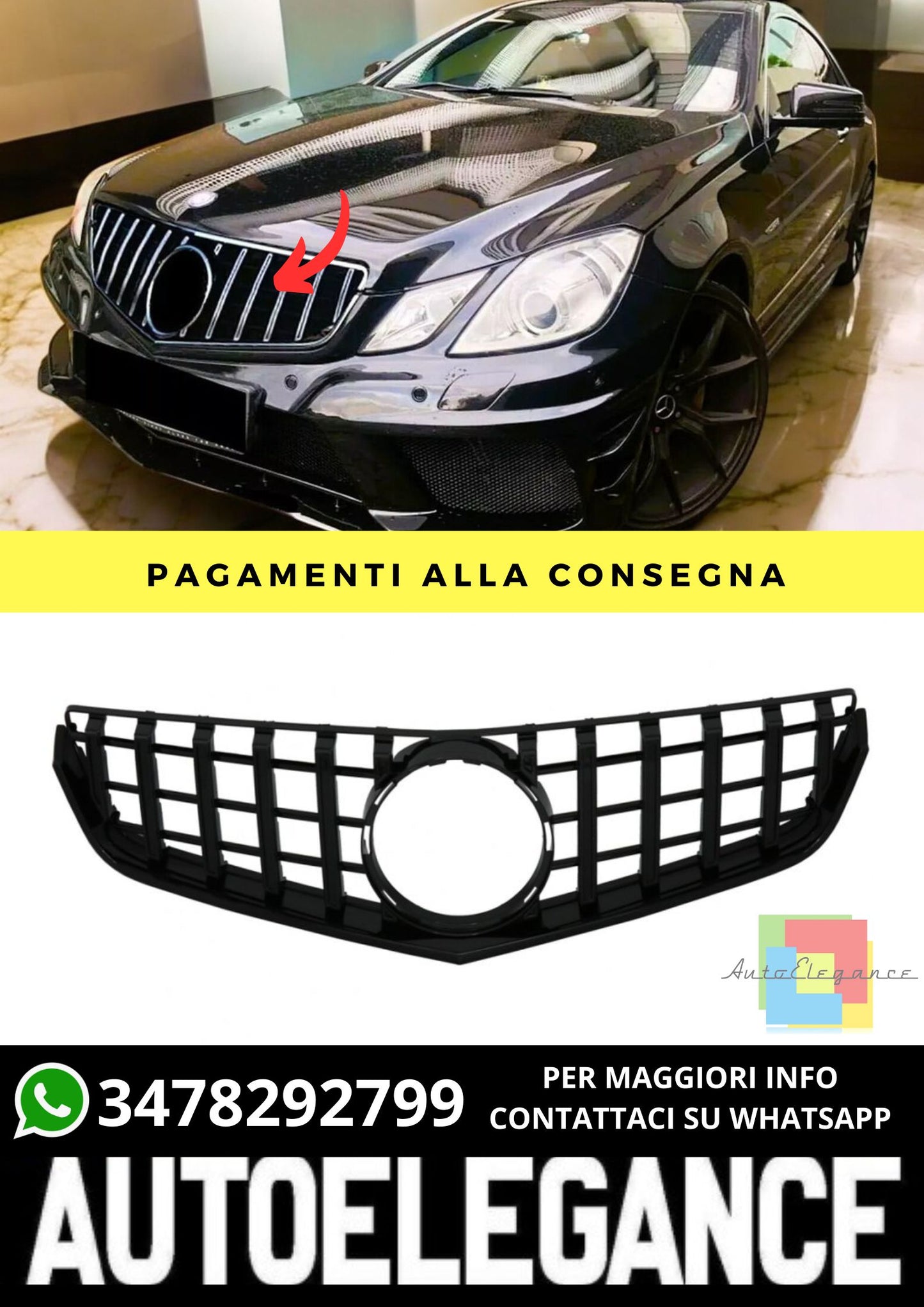 Griglia adatto per Mercedes E-Class C207 2009-2013