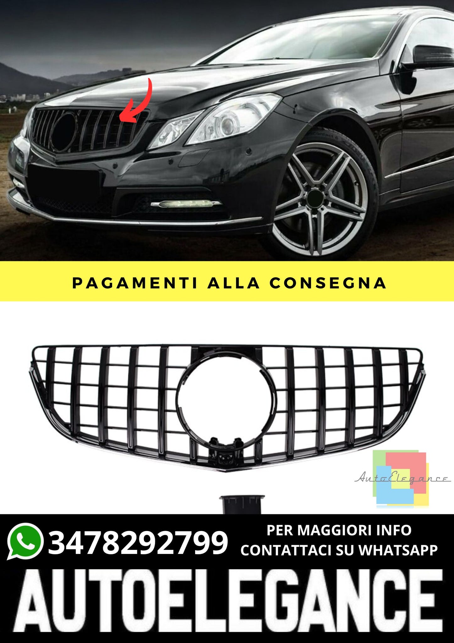 Griglia adatto per Mercedes E-Class C207 2013-2016