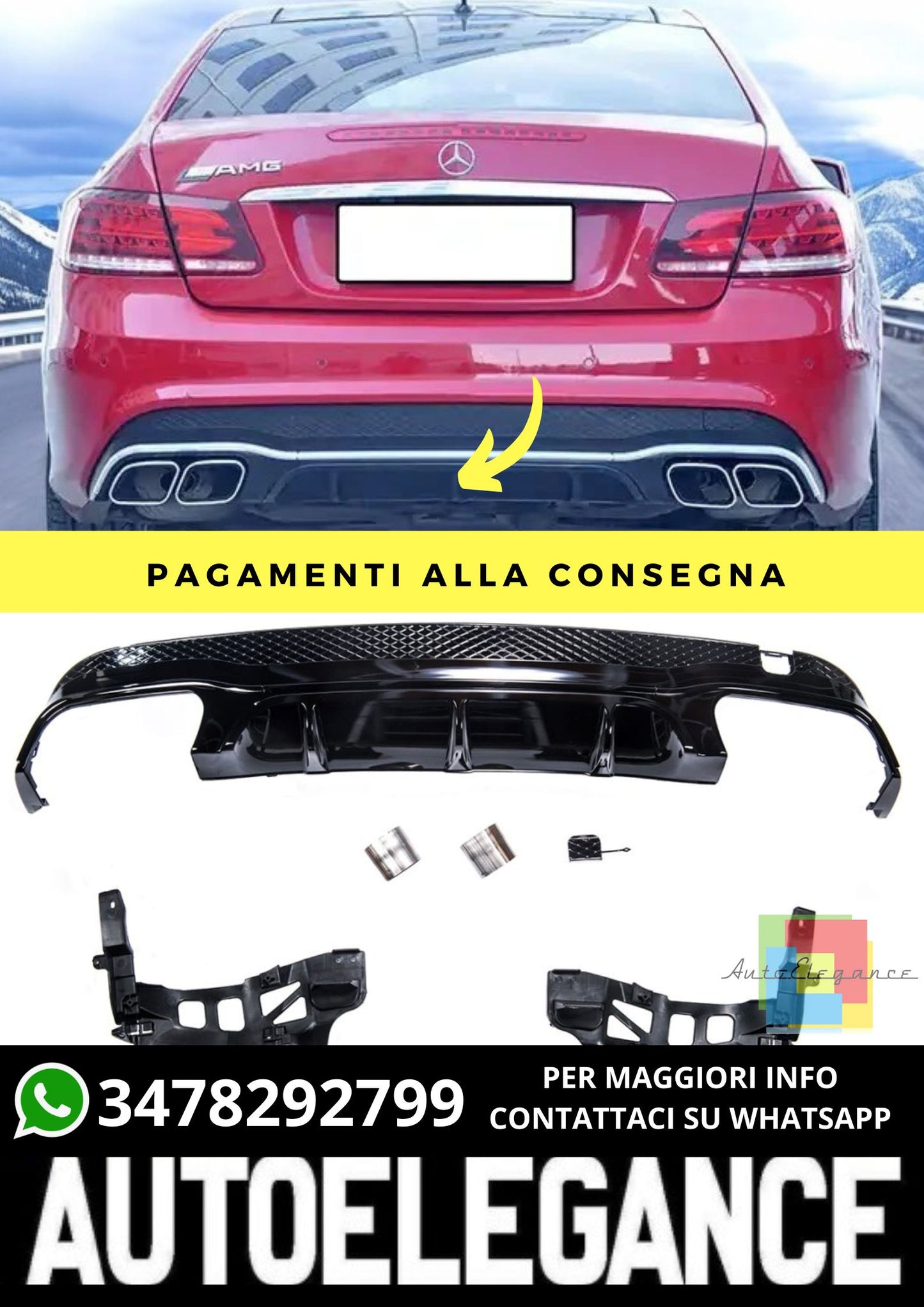 Diffusore adatto per Mercedes E-Class C207 2013-2016