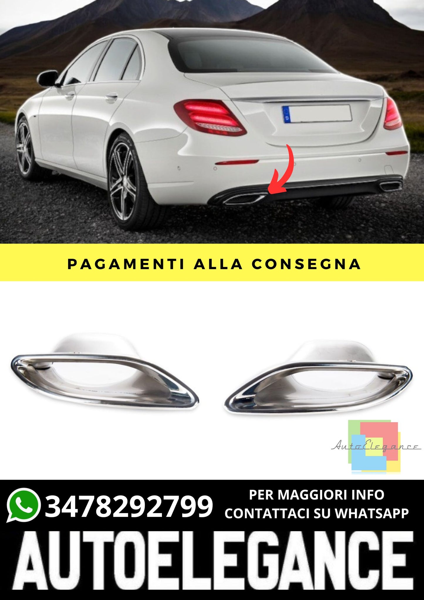 Terminali di Scarico adatto per Mercedes E-Class W213 2016-2023