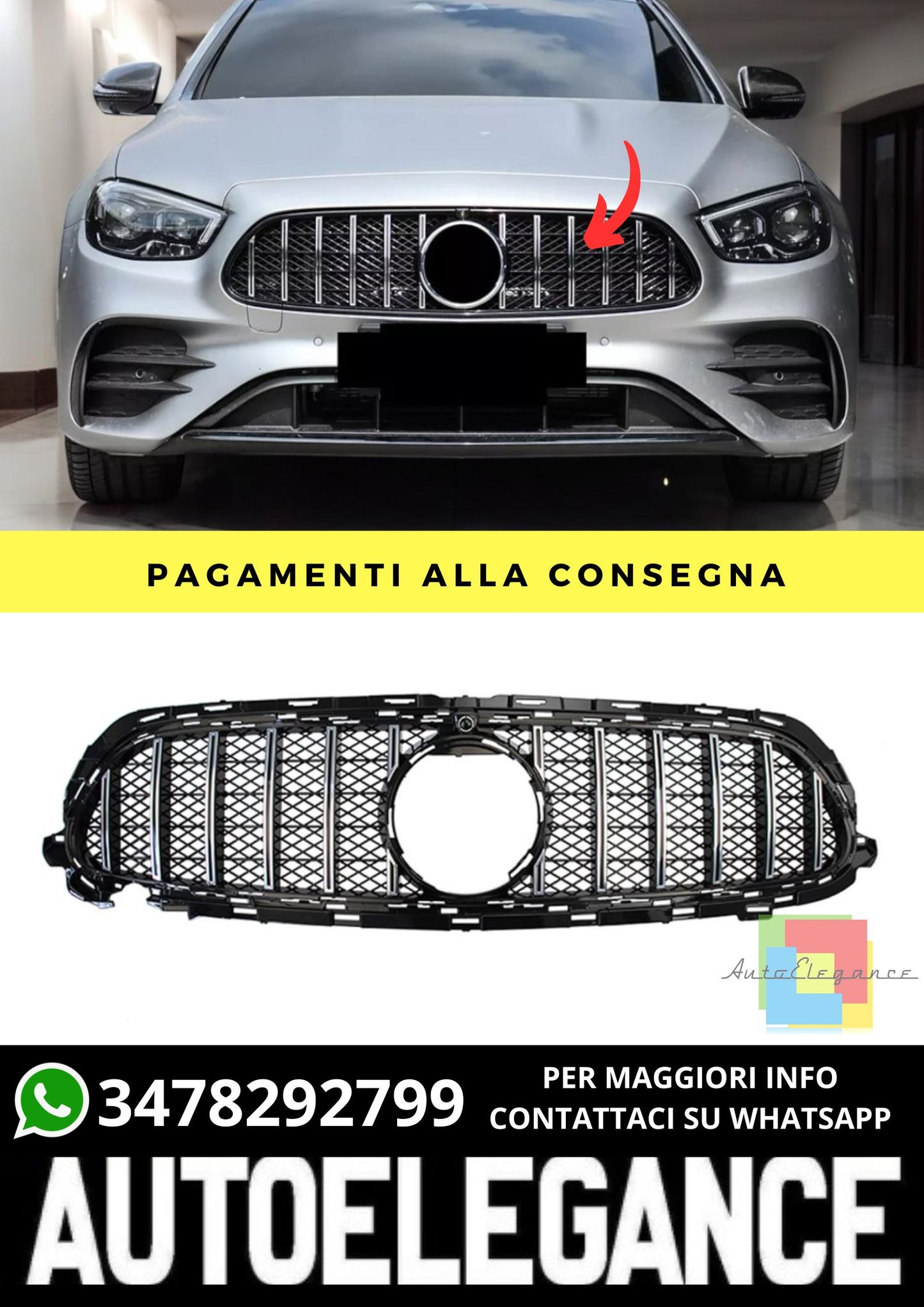 Griglia adatto per Mercedes E-Class W213 C238 2021-2023