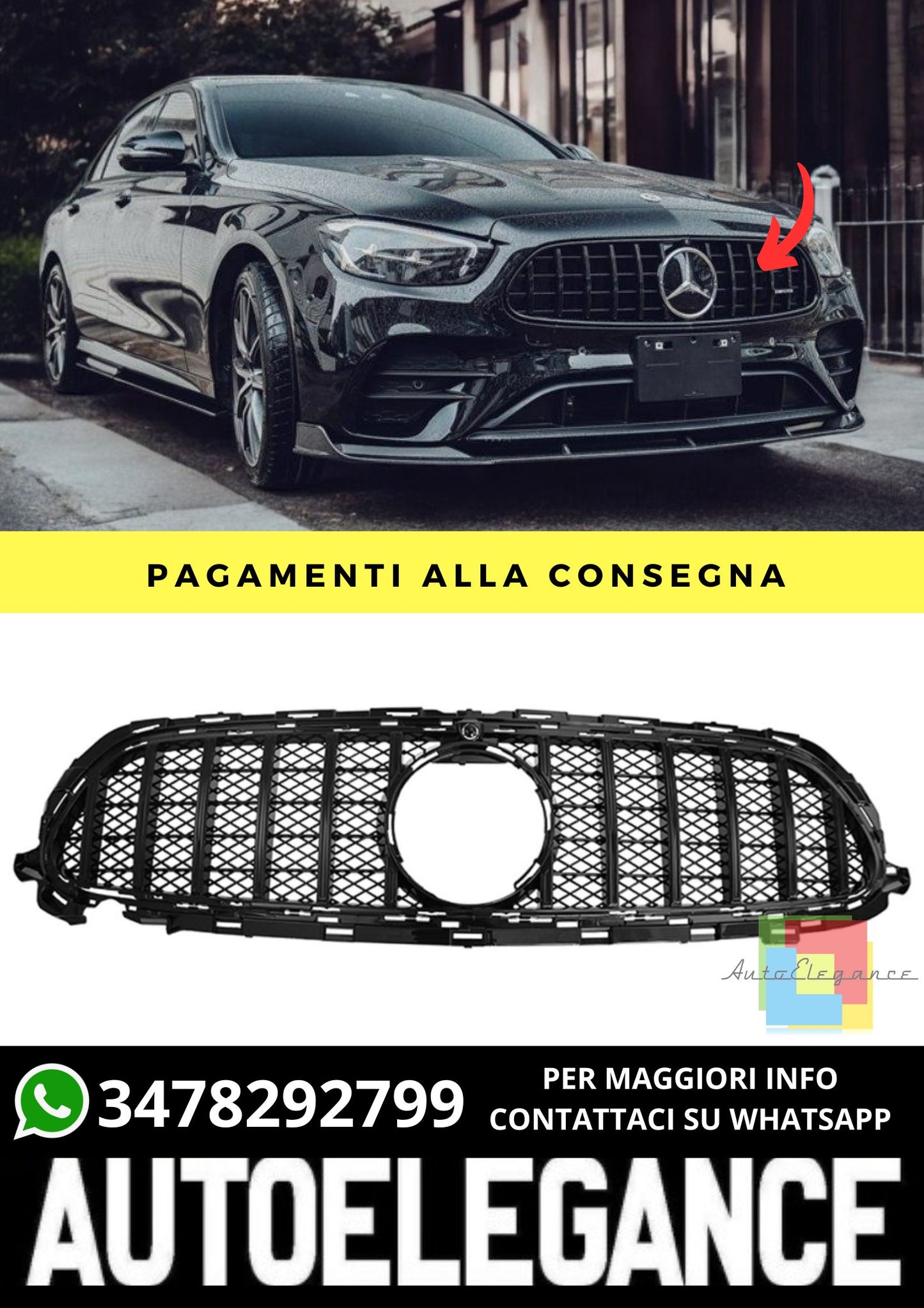 Griglia adatto per Mercedes E-Class W213 C238 2021-2023