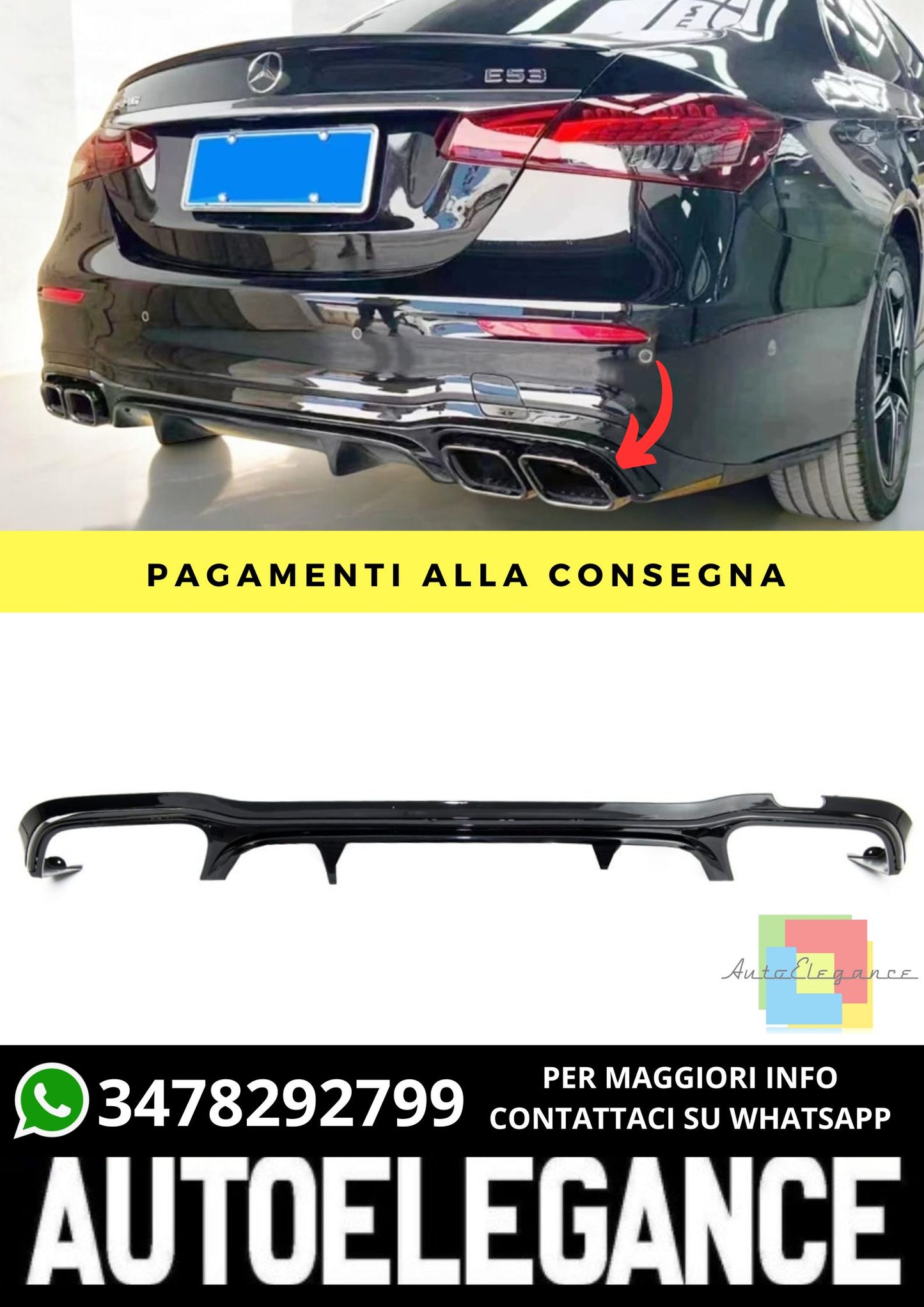 Diffusore adatto per Mercedes E-Class W213 2016-2023