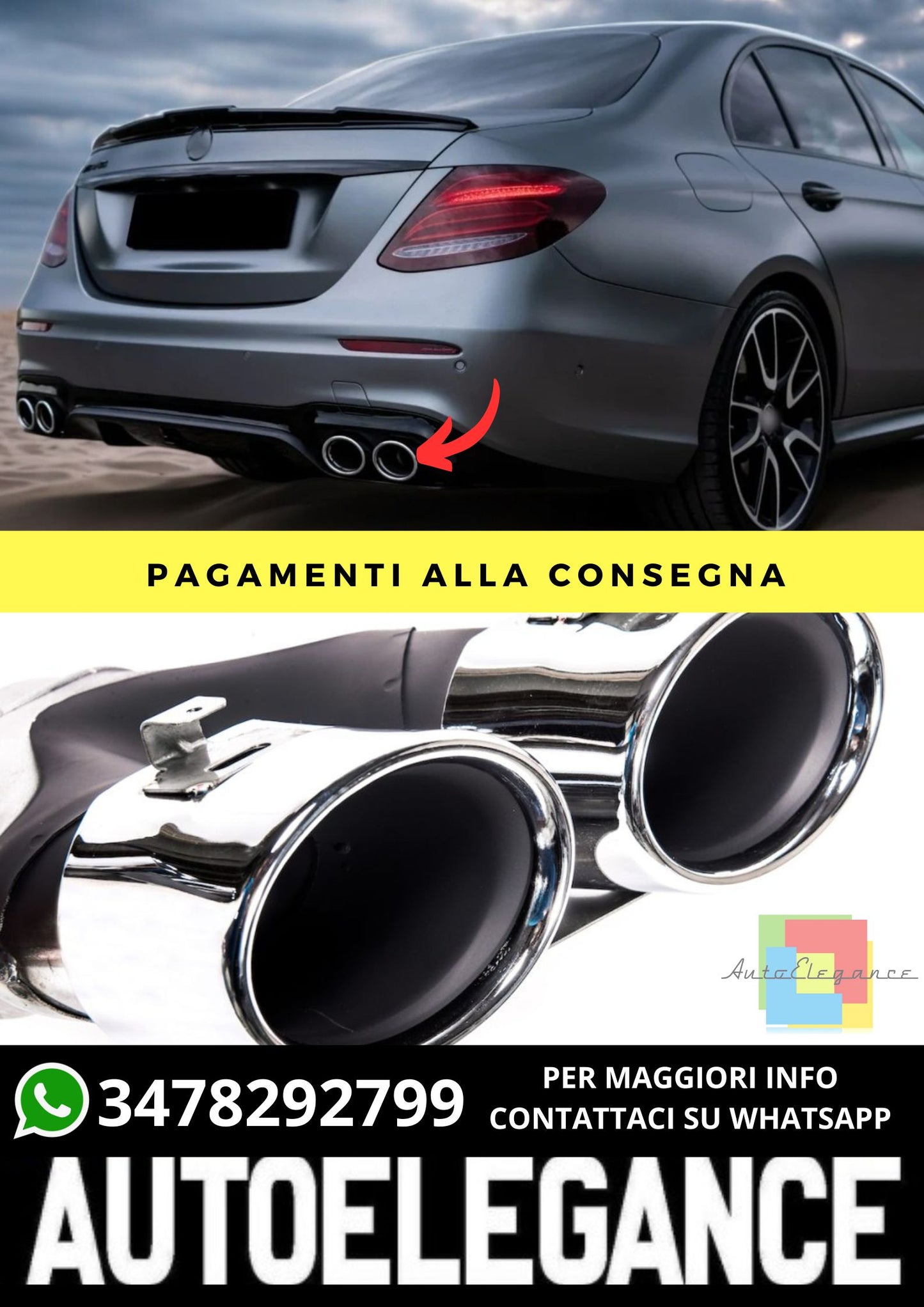 Terminali di Scarico adatto per Mercedes E-Class W213 2020-2023