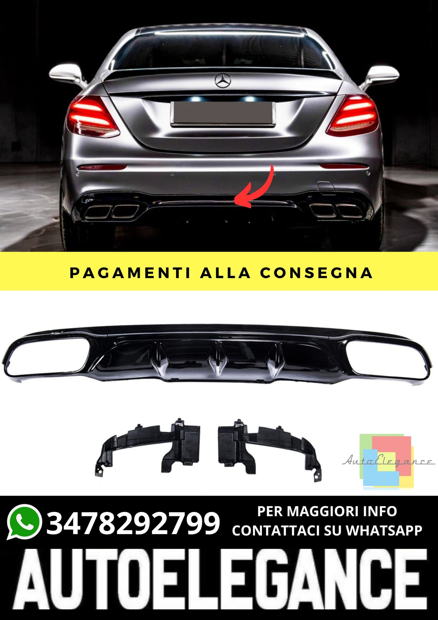 Diffusore adatto per Mercedes E-Class W213 2020-2023
