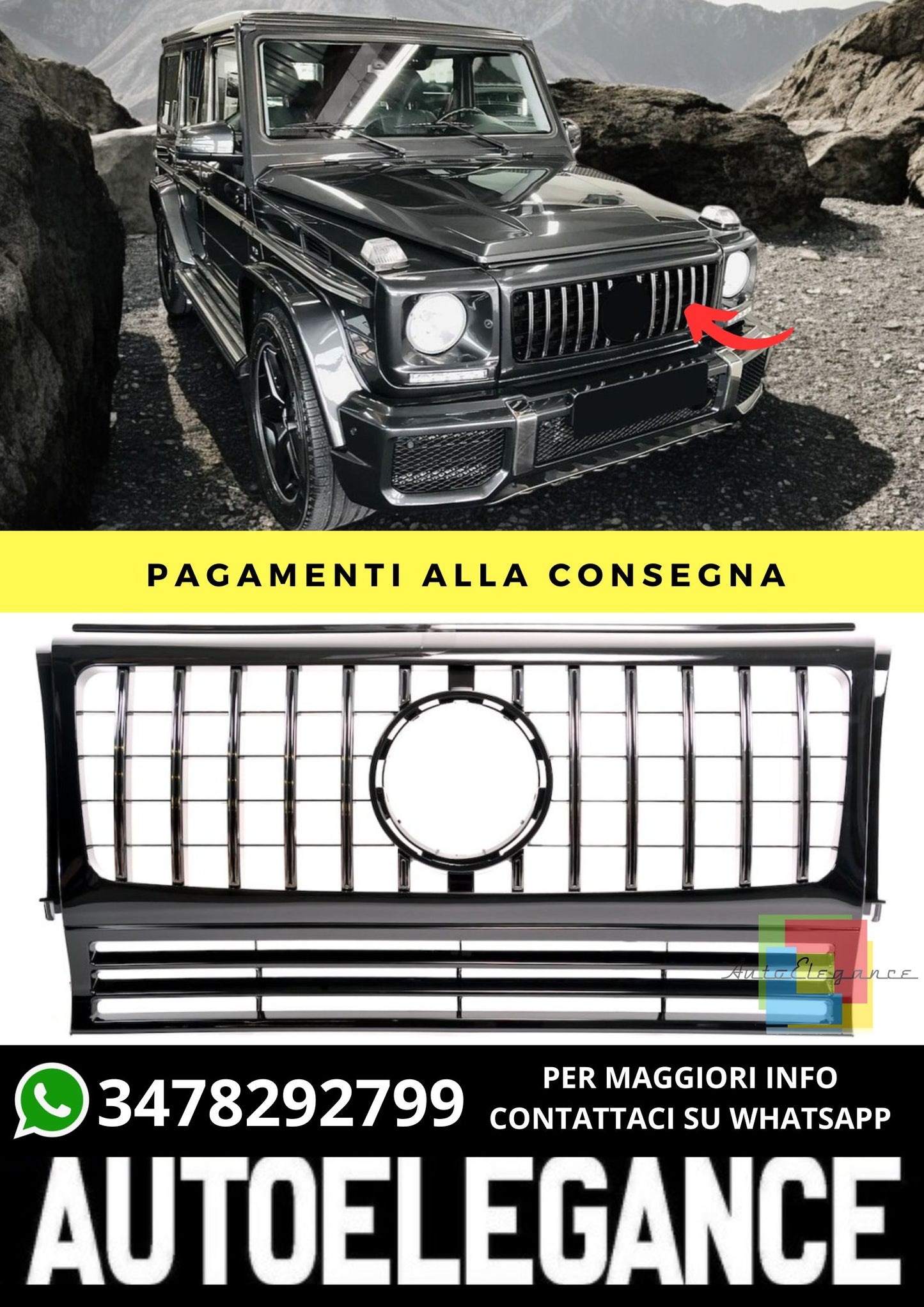 Griglia adatto per Mercedes G-Class W463 1989-2018