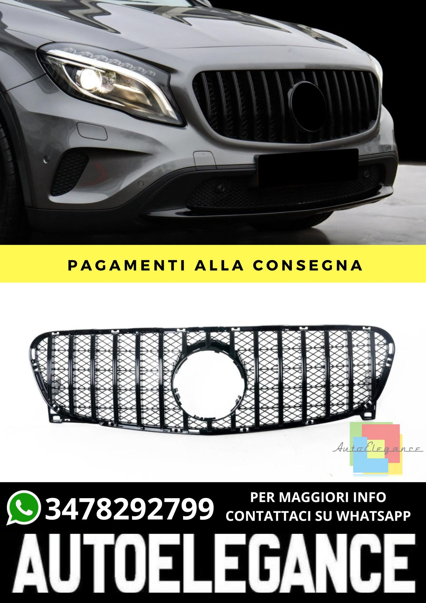 Griglia adatto per Mercedes GLA X156 2013-2016