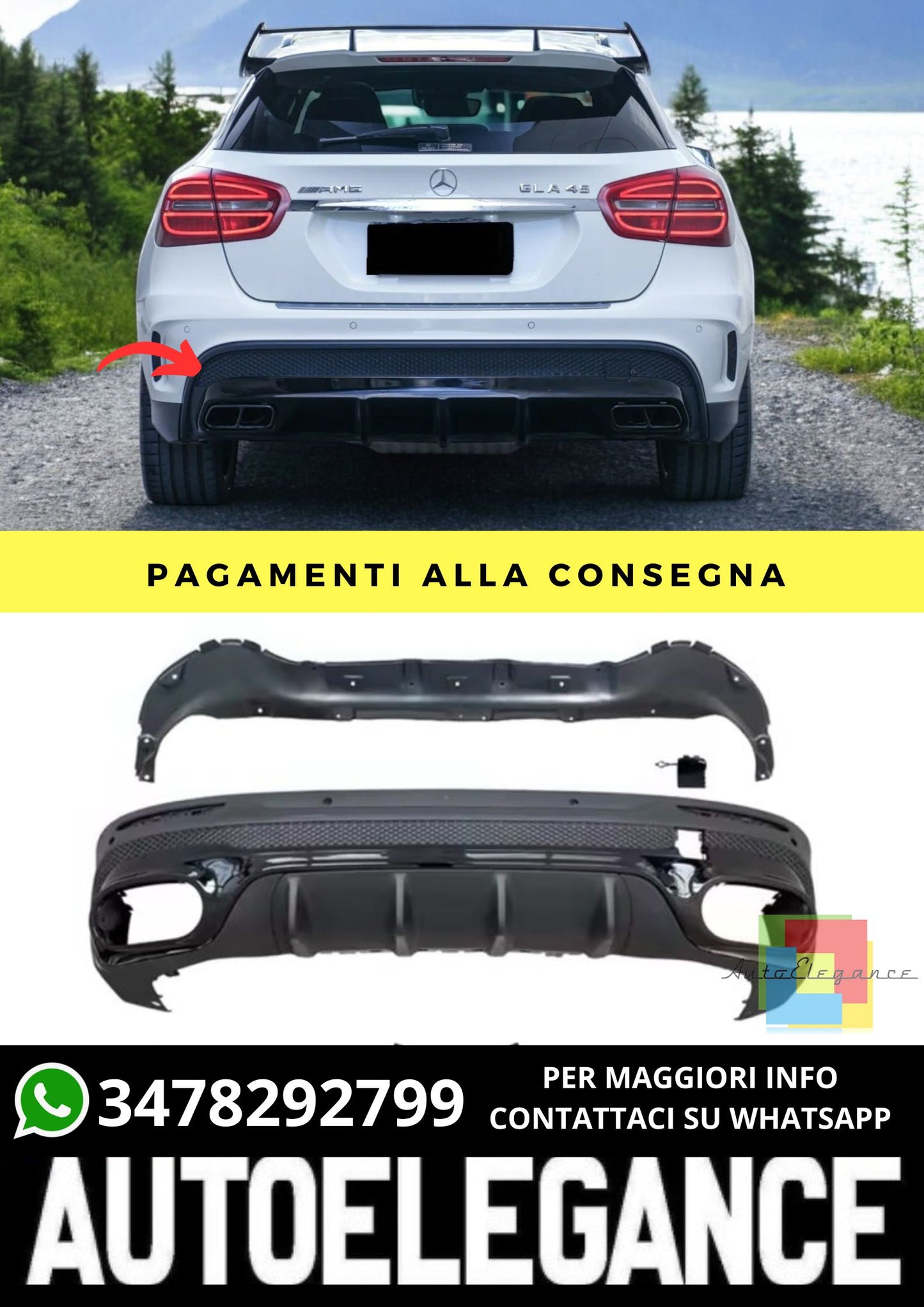 Diffusore adatto per Mercedes GLB X247 2019+
