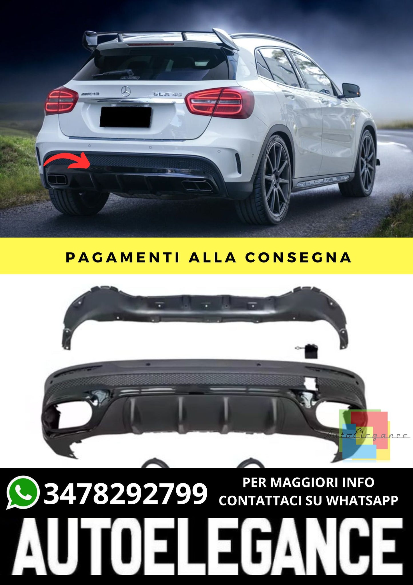 Diffusore adatto per Mercedes GLB X247 2019+