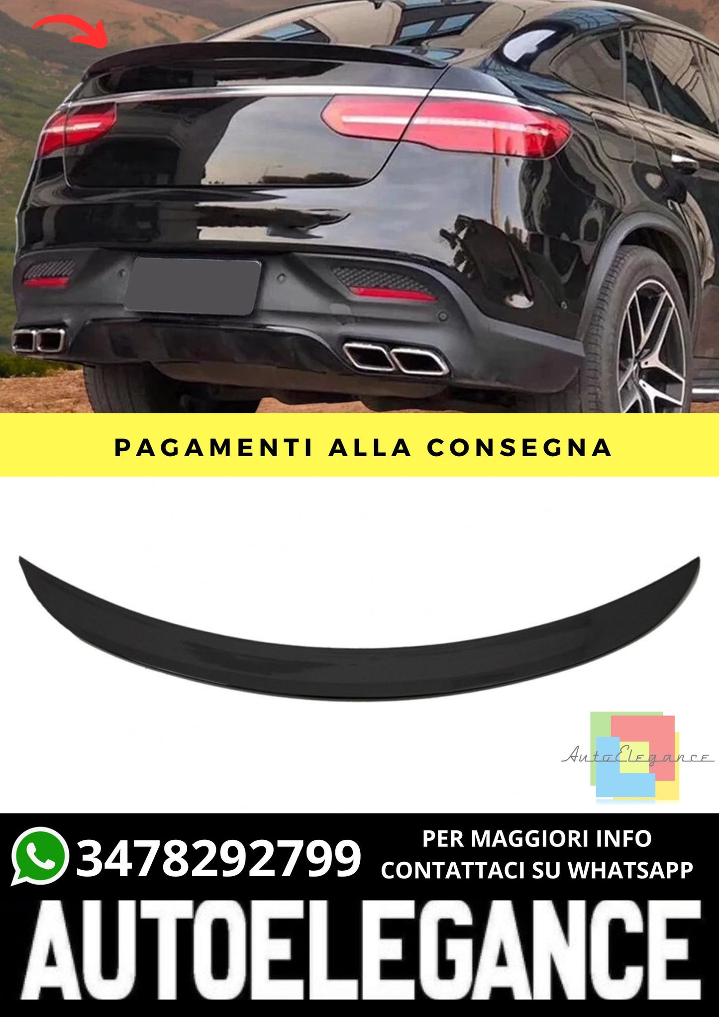 Spoiler adatto per Mercedes GLE C292 2015-2019