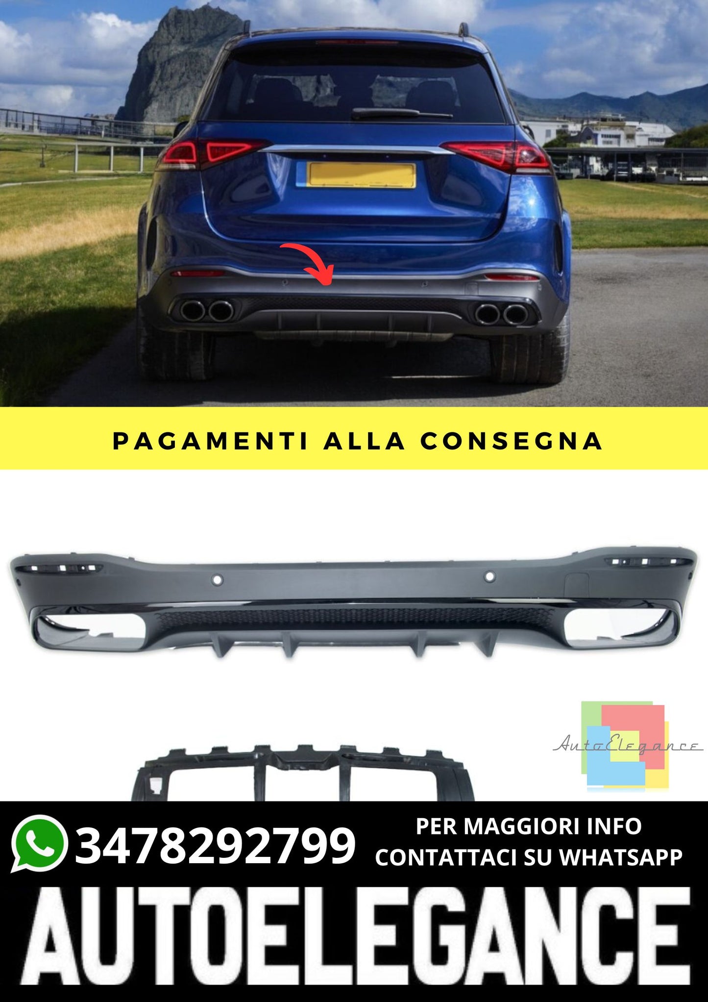 Diffusore adatto per Mercedes GLE W167 2018+