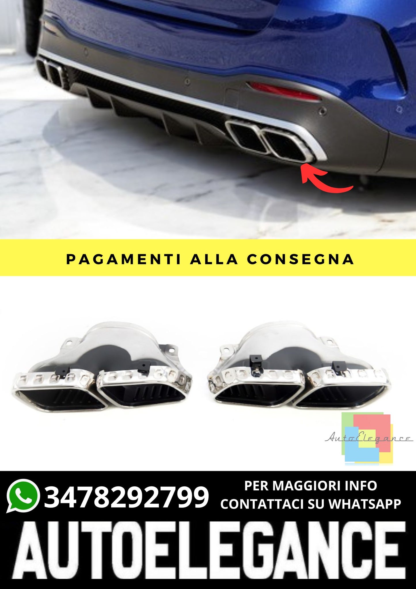 Terminali di Scarico adatto per Mercedes GLE W167 2018+