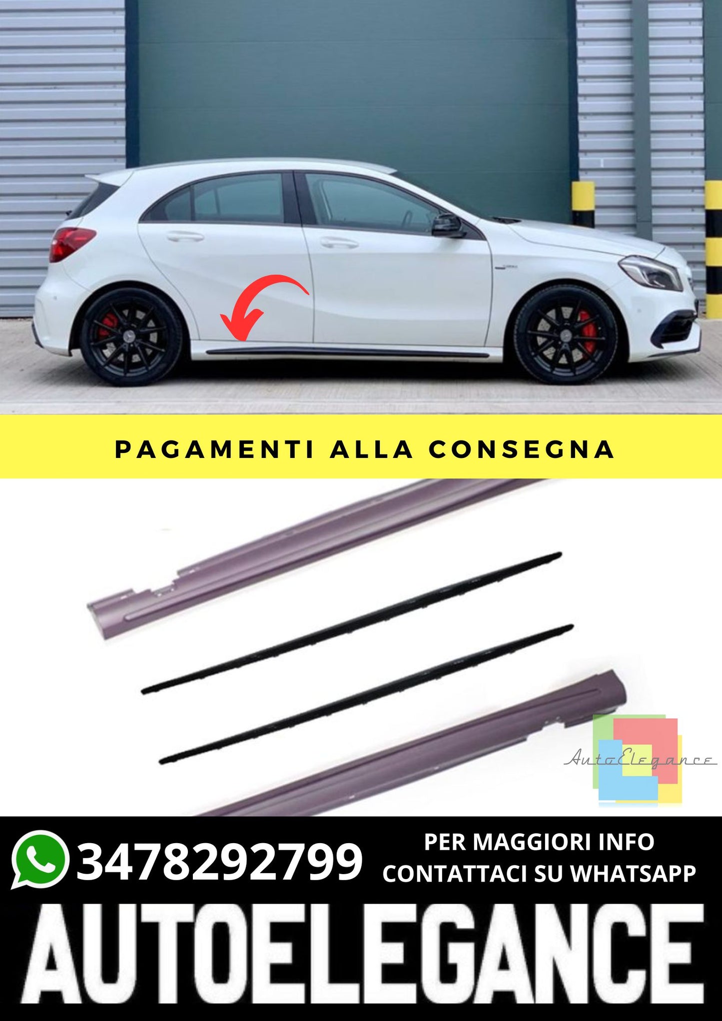 Minigone adatto per Mercedes A Class W176 2012-2018