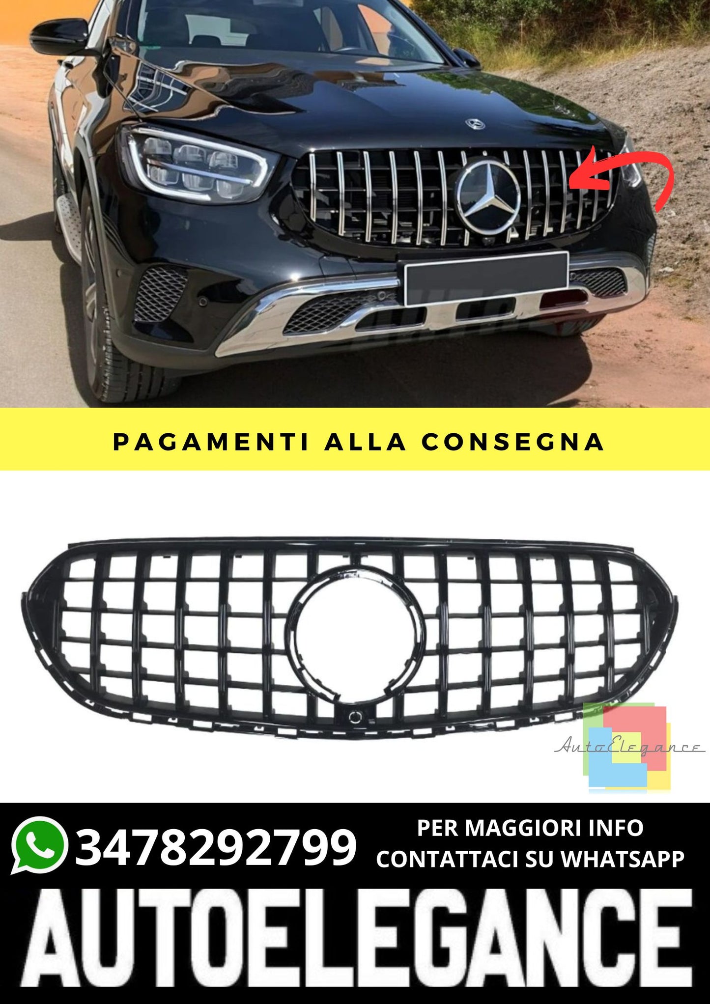 Griglia adatto per Mercedes GLC X254 C254 2023+