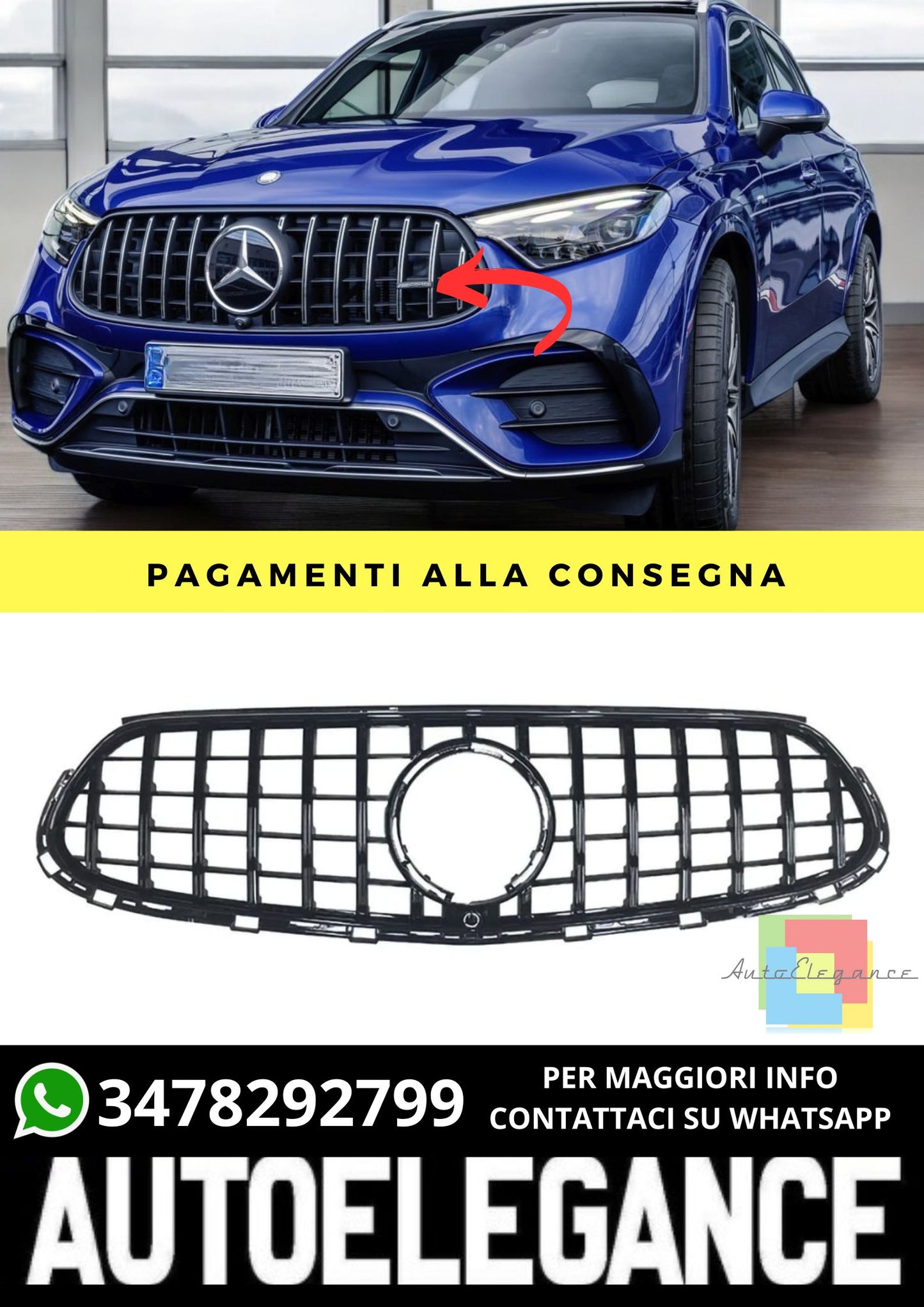 Griglia adatto per Mercedes GLC X254 C254 2023+