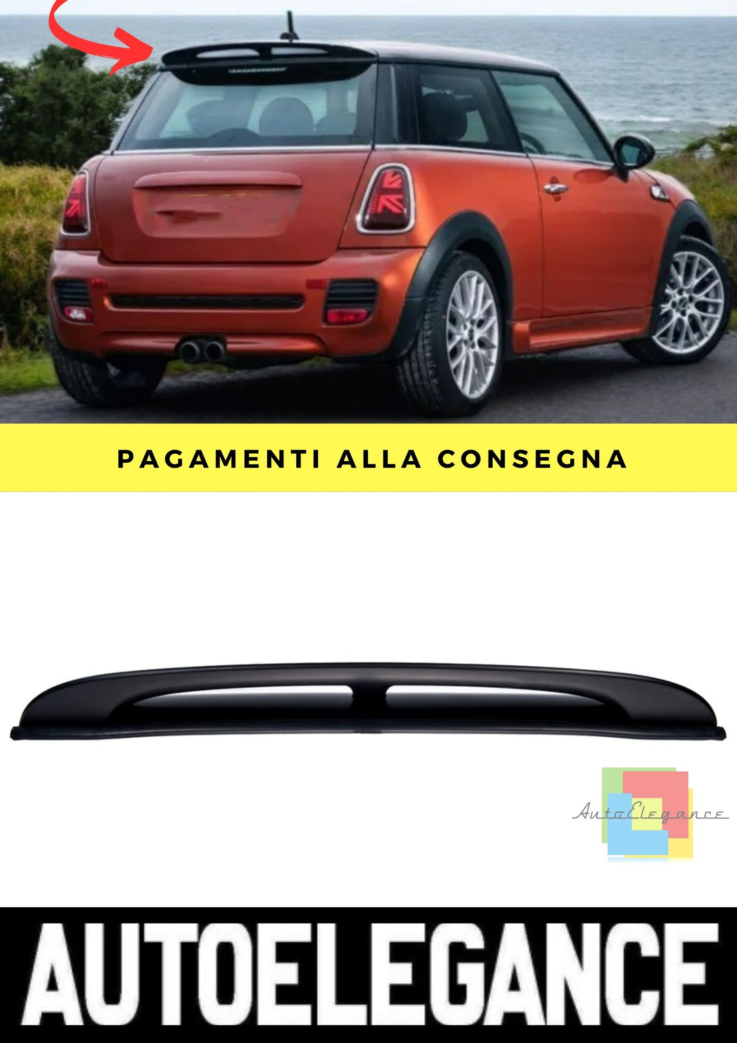 Spoiler adatto per MINI R56 Hatchback 2006-2013 Cooper S