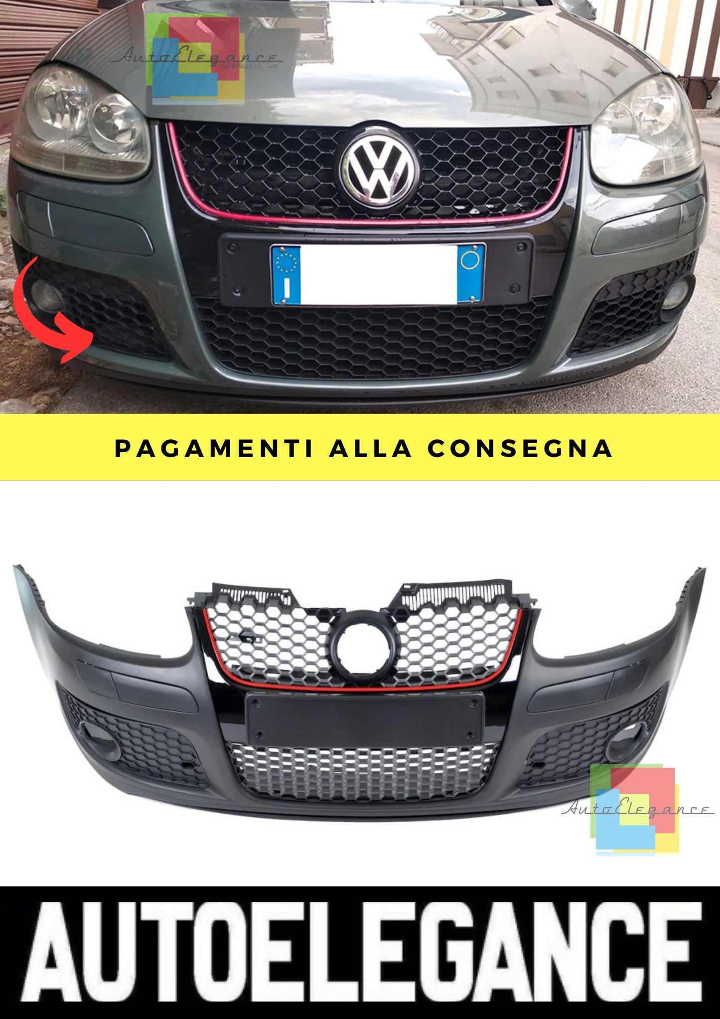 Paraurti Anteriore adatto per VW Golf 5 2003-2009