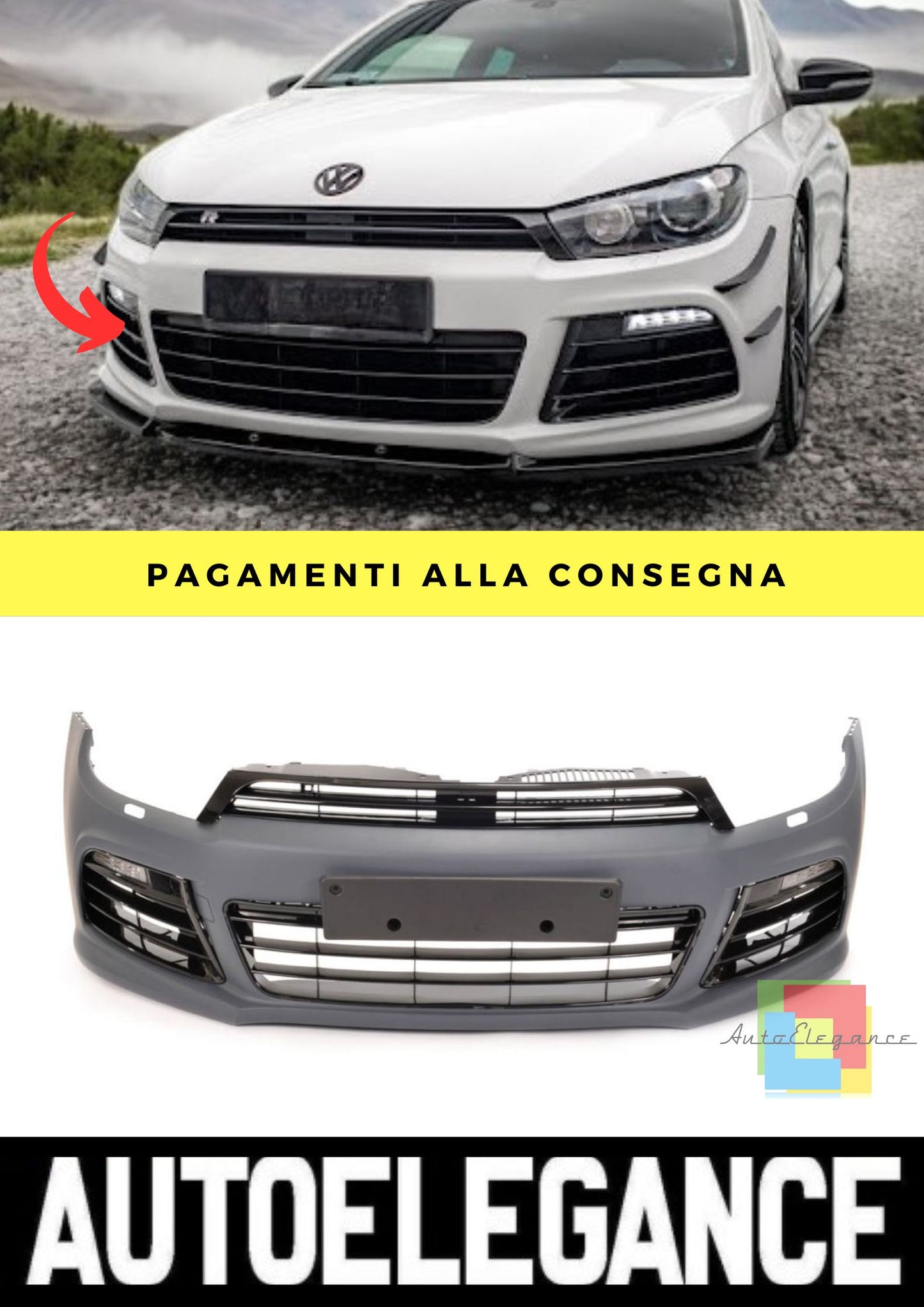 Paraurti Anteriore adatto per VW Scirocco III 2008-2014