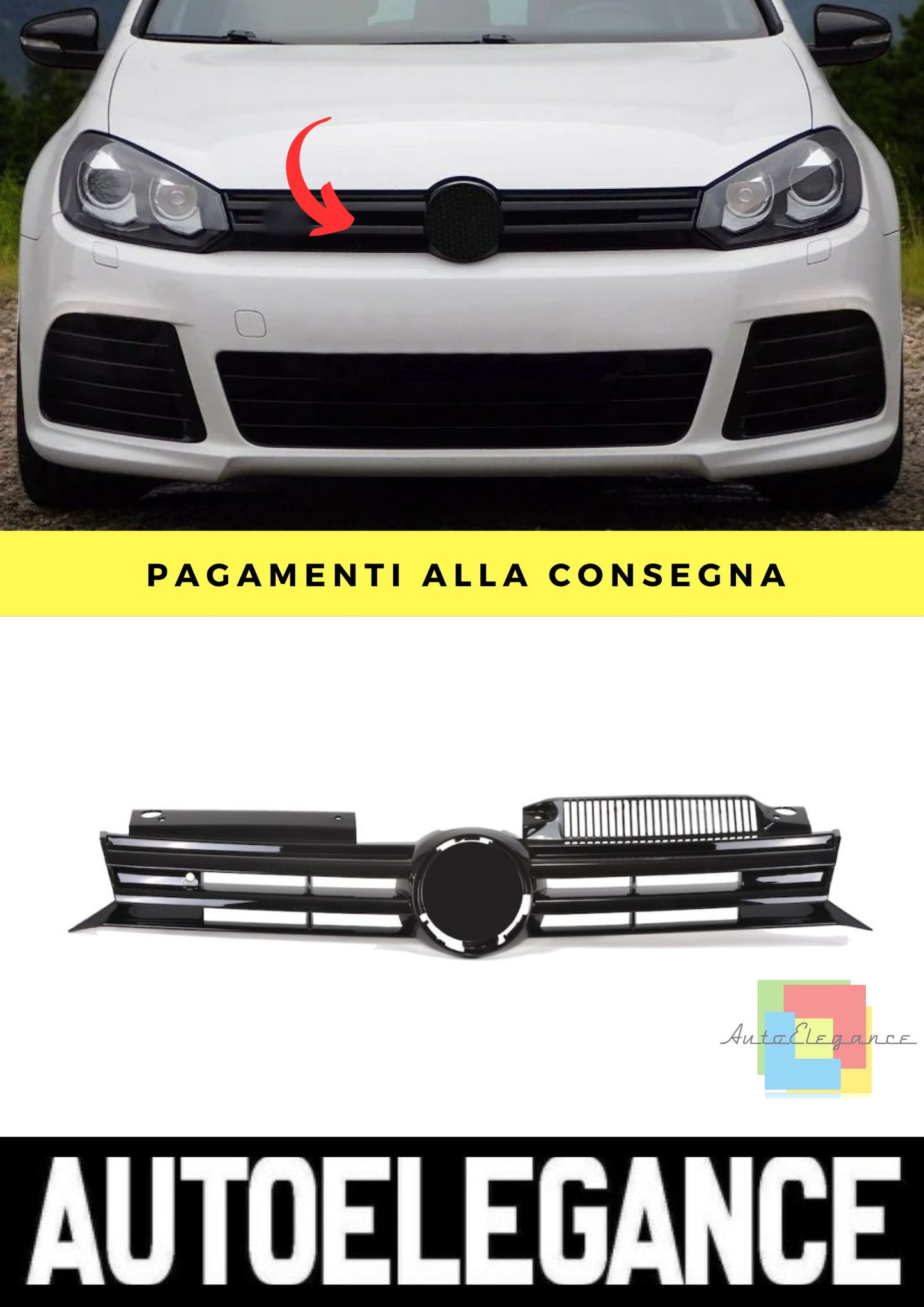 Griglia adatto per VW Golf 6 2008-2014