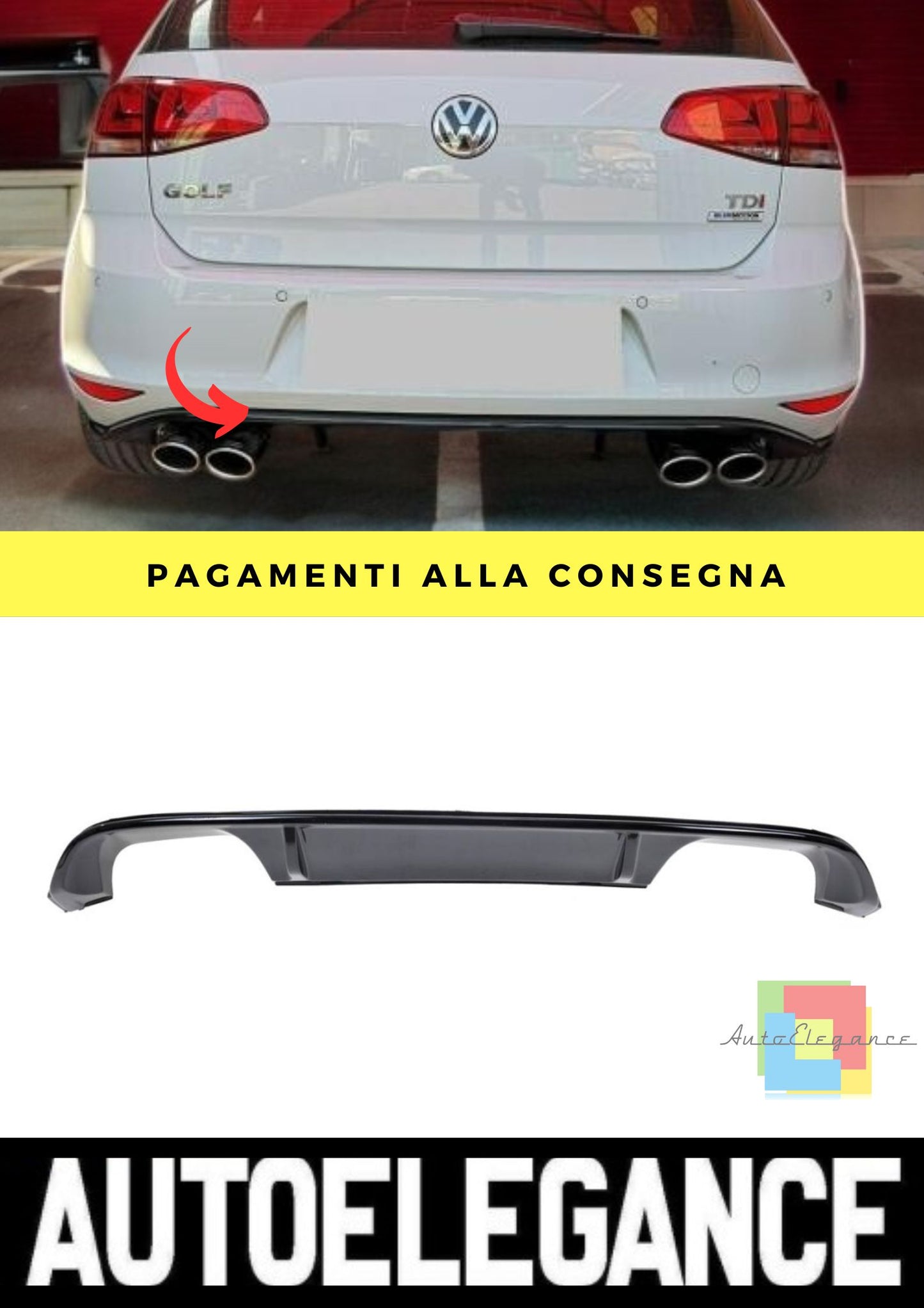 Diffusore adatto per VW Golf 7 2012-2016
