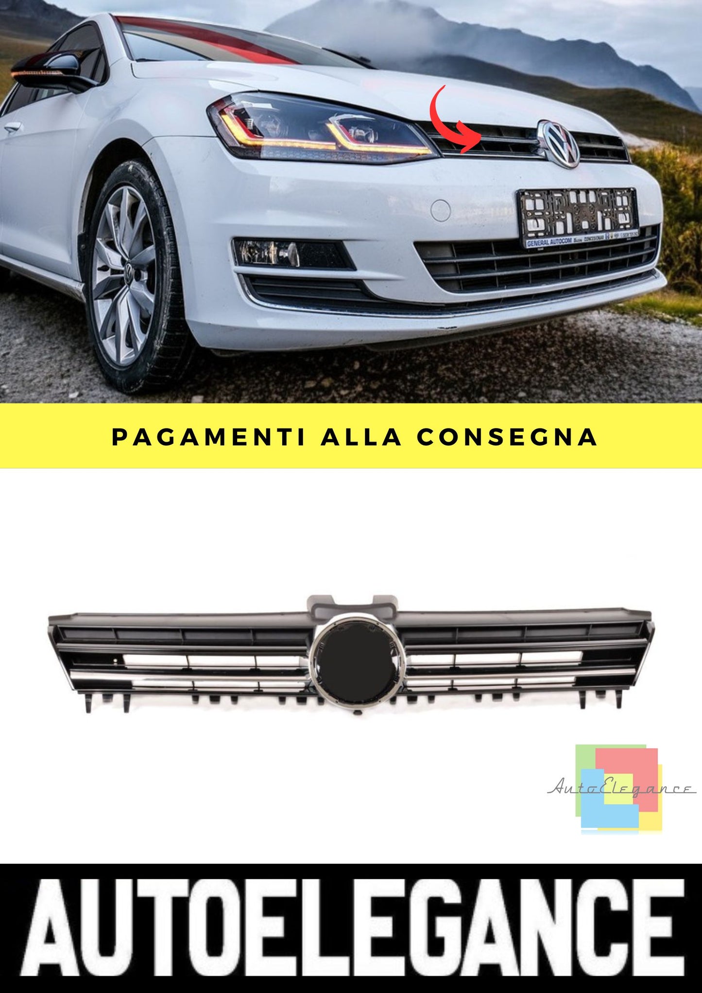 Griglia adatto per VW Golf 7 2012-2016