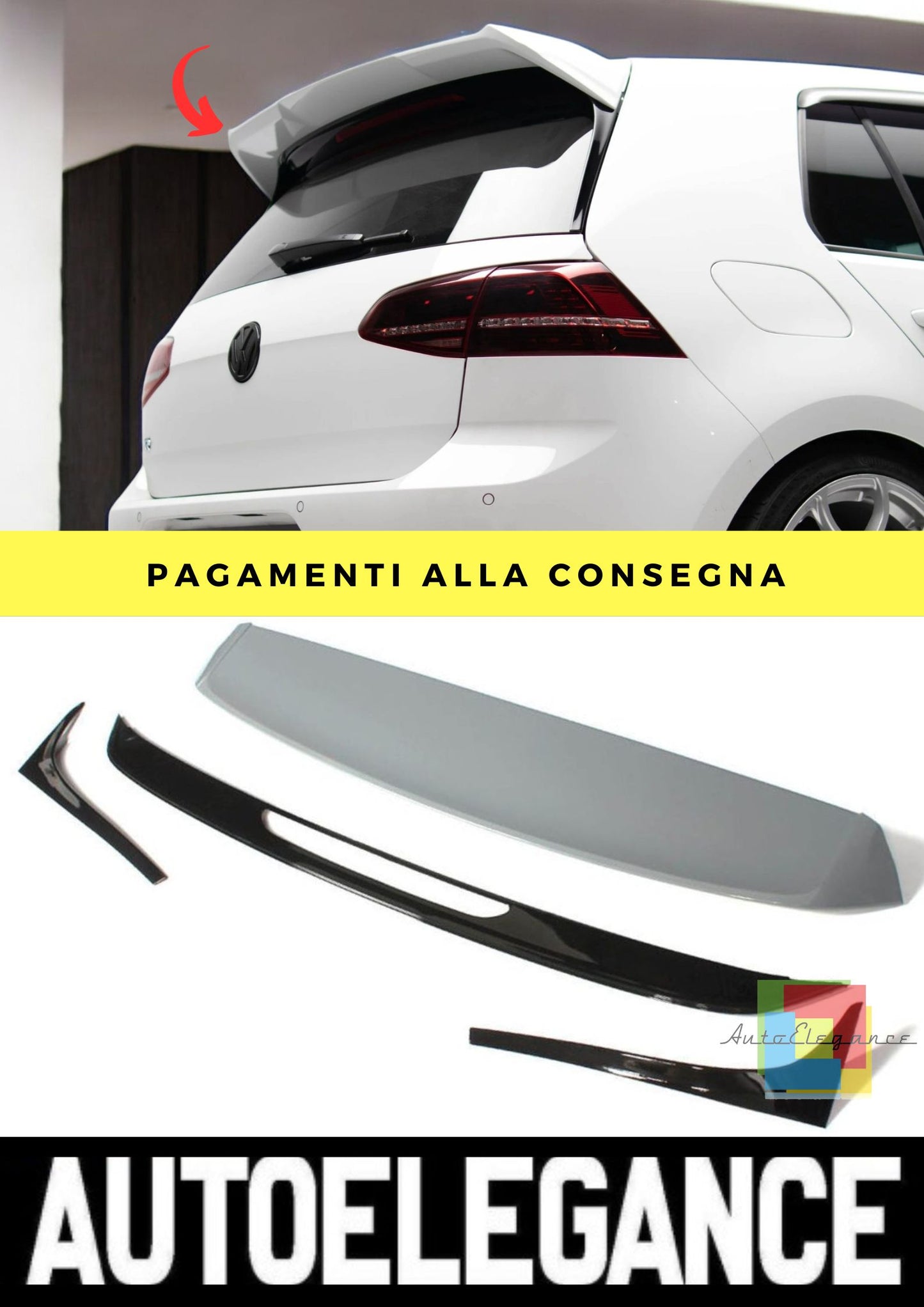 Spoiler adatto per VW Golf 7 2012-2019