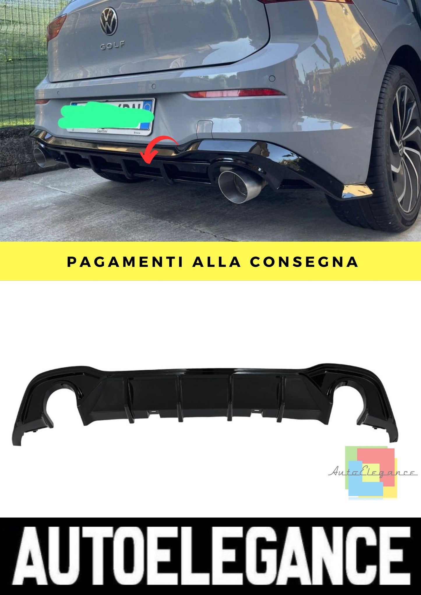 Diffusore adatto per VW Golf 8 2019+