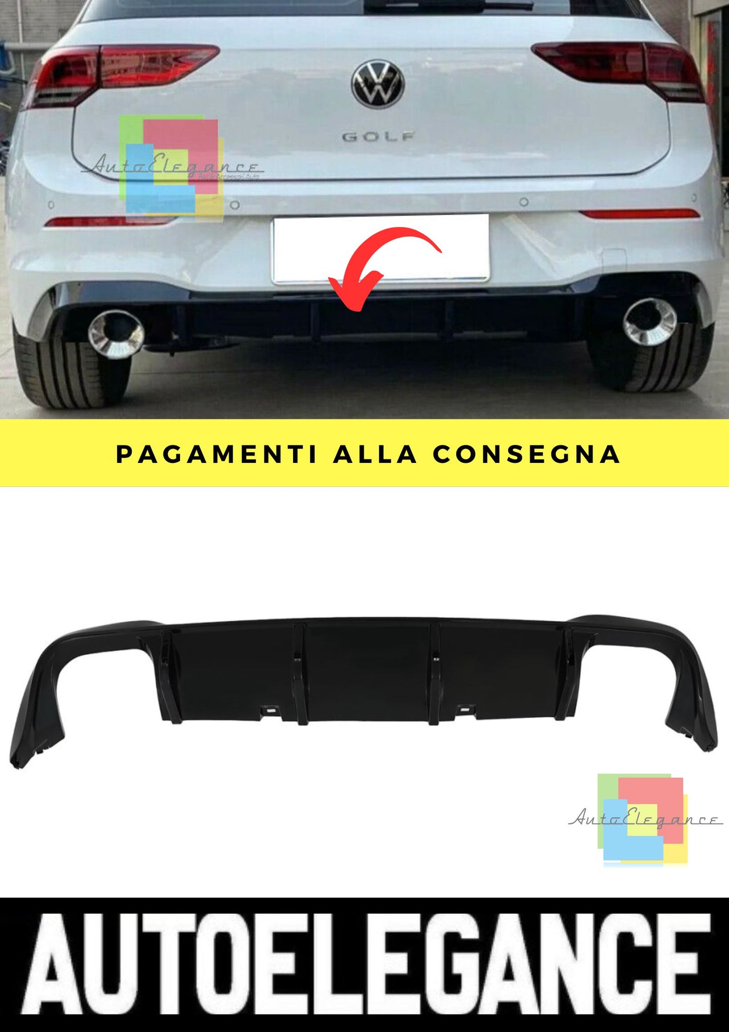 Diffusore adatto per VW Golf 8 2019+