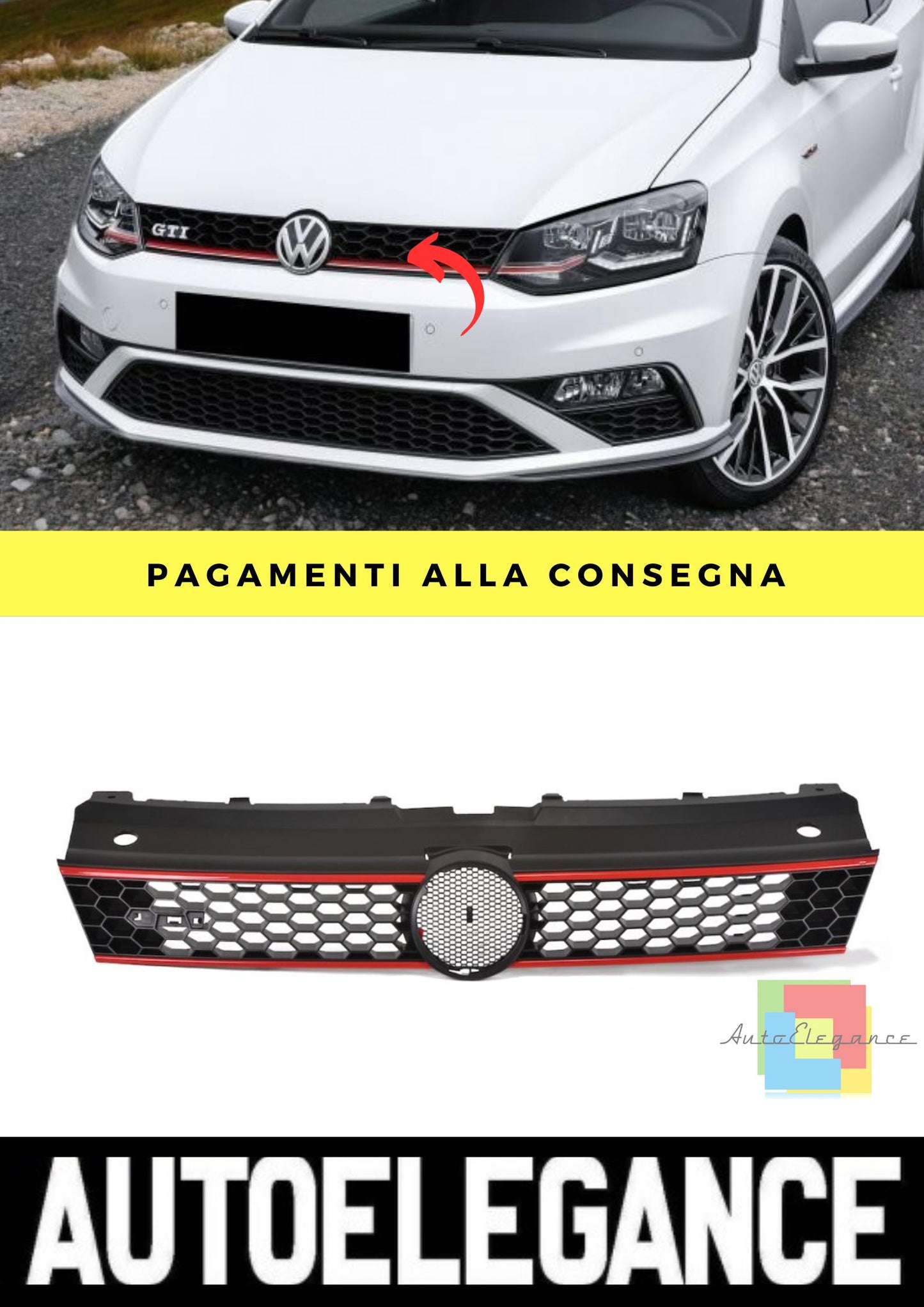 Griglia adatto per VW Polo V 6R, 6C 2009-2017