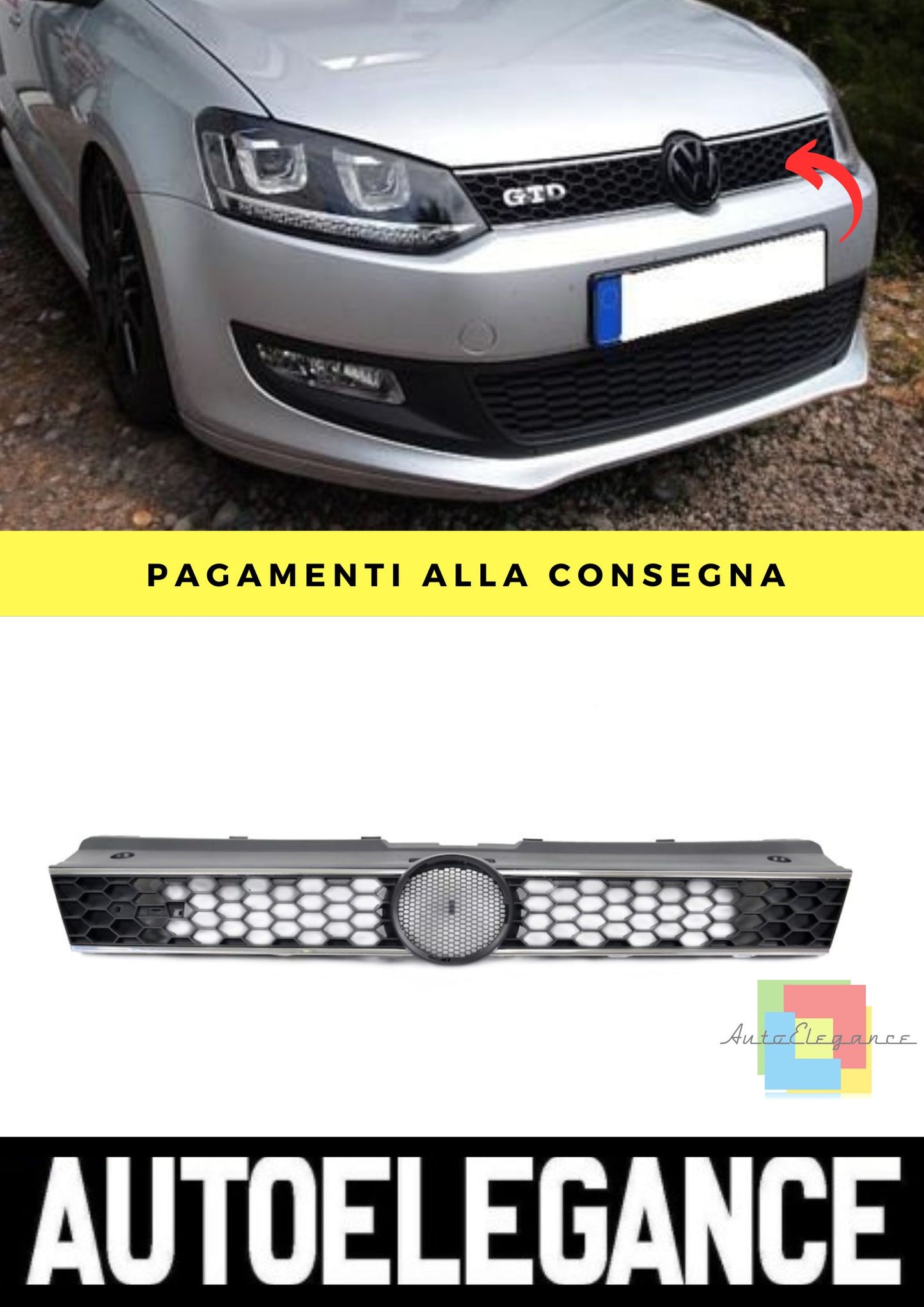 Griglia adatto per VW Polo V 6R, 6C 2009-2017